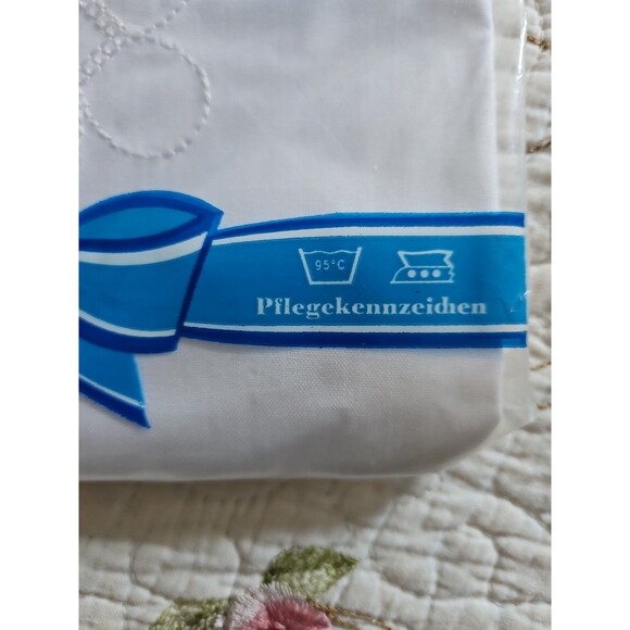 SEALED PACKAGE OF AUTHENTIC EMBROIDERED COTTON EURO SHAM SET FROM GERMANY - Picture 4 of 4